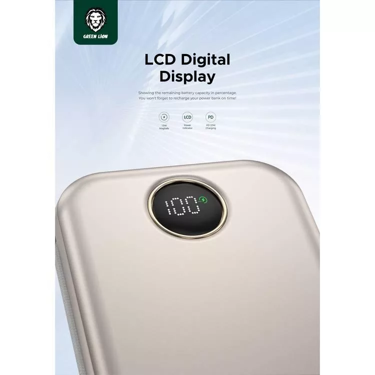 پاوربانک گرین لاین مدل Monaco Magsafe 20w ظرفیت 20000 میلی آمپر ساعت