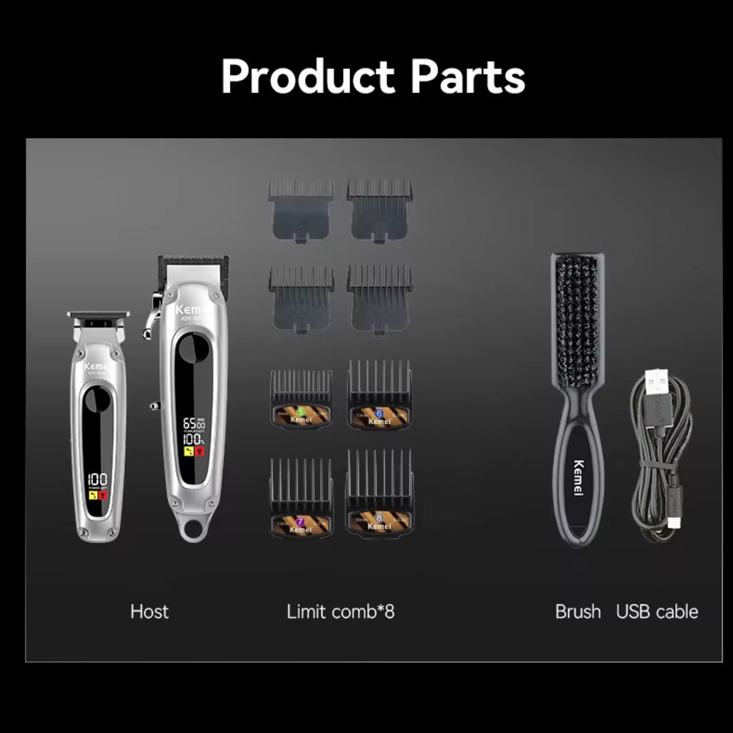 ماشین اصلاح موی سر و صورت کیمی مدل km-8540 مجموعه 2 عددی