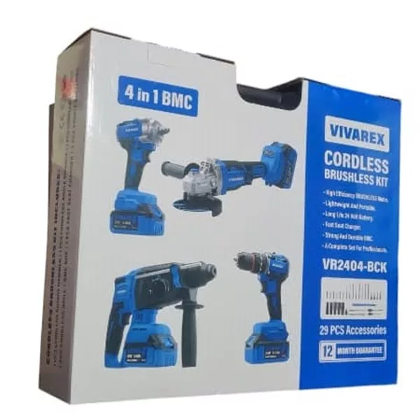 دریل ویوارکس مدل VR2404-BCK مجموعه چهار عددی