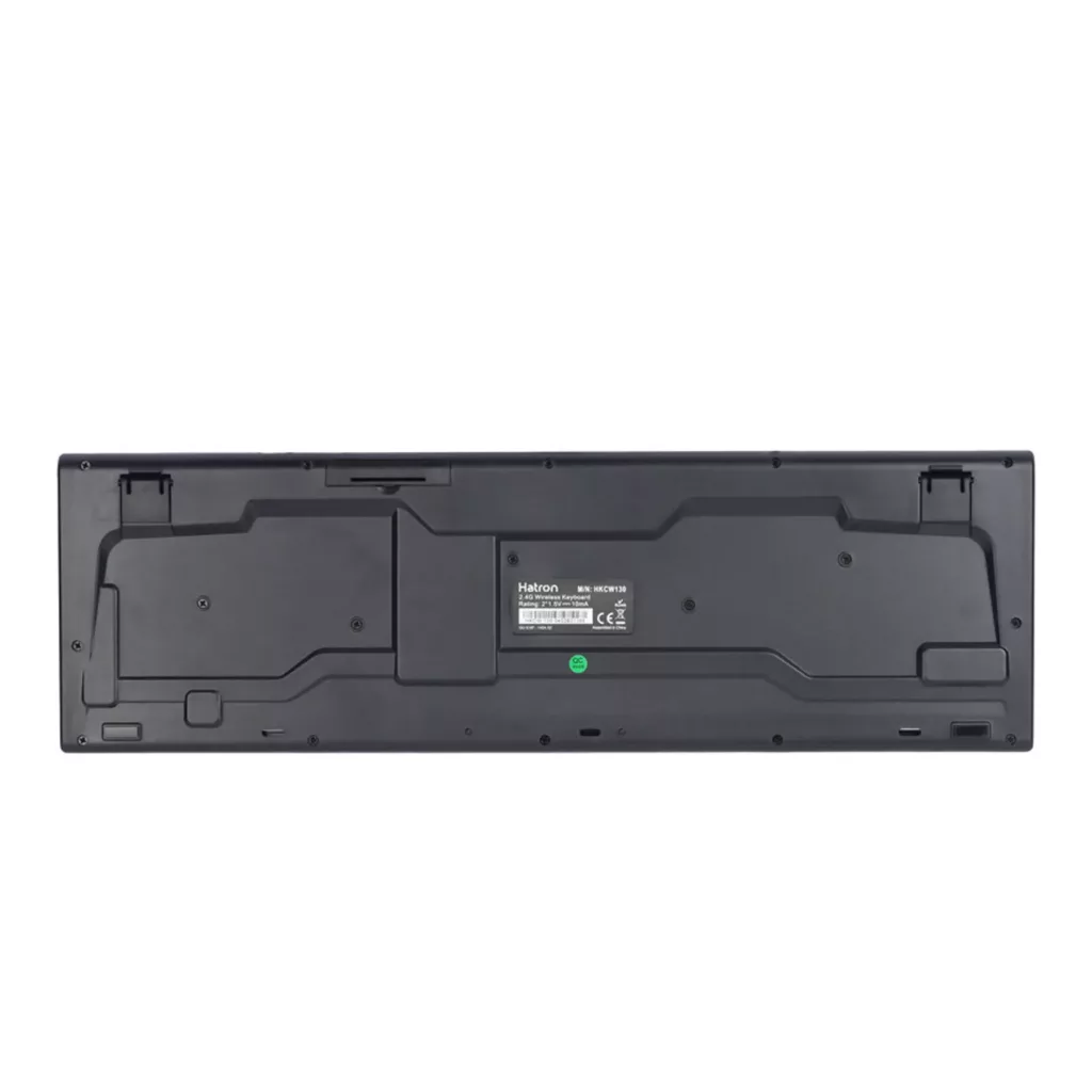 کیبورد و ماوس بی سیم هترون مدل HKCW130، سوییچ ممبران، Full-Size