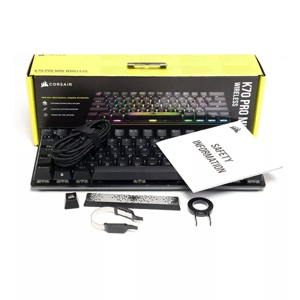 کیبورد بی سیم مخصوص بازی کورسیر مدل K70 PRO MINI RGB WIRELESS