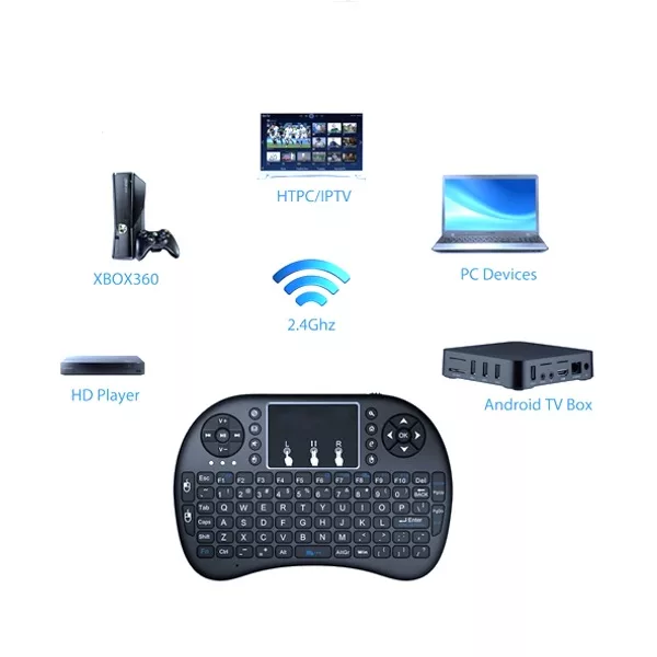 مینی کیبورد بی سیم همراه با تاچ پد مدل i8-fa