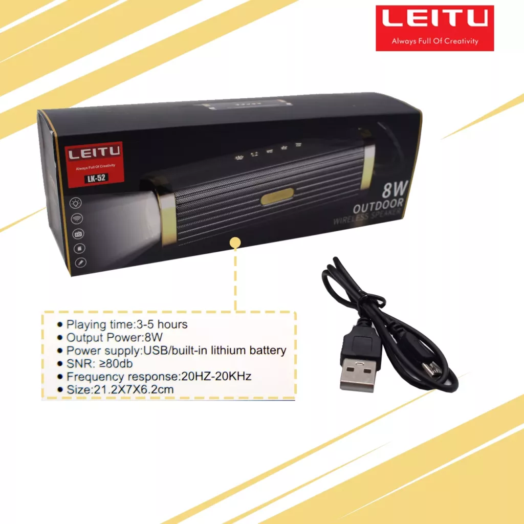 اسپیکر بلوتوثی قابل حمل لیتو مدل LK - 52