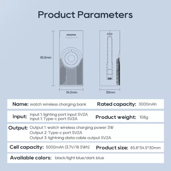 پاوربانک کولا مدل KL-YD46 ظرفیت 5000 میلی آمپر ساعت