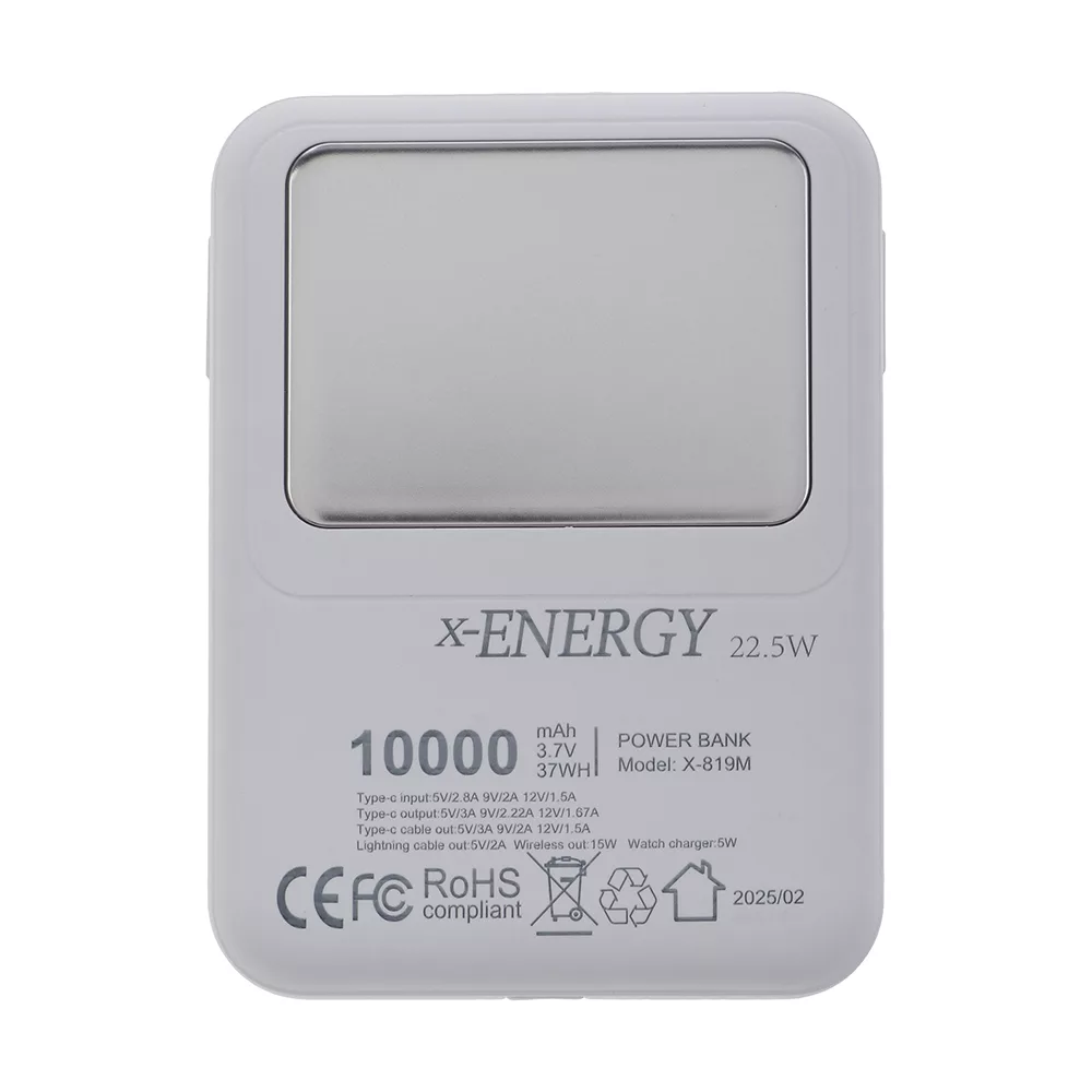 پاوربانک ایکس انرژی مدل X-819M 22.5W ظرفیت 10000 میلی آمپر ساعت