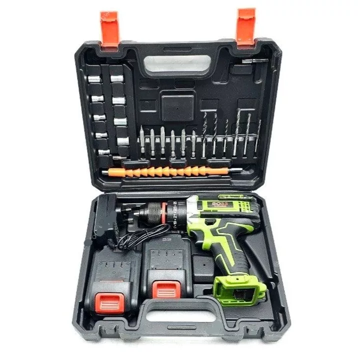 دریل پیچ گوشتی شارژی چکشی باس مدل BS36V مجموعه 26 عددی