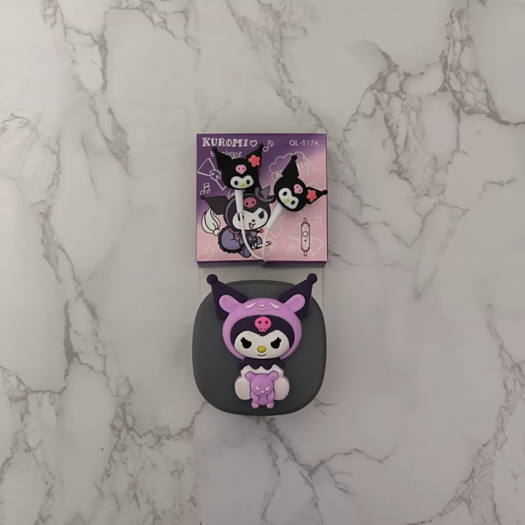 هندزفری مدل فانتزی  طرح ملودی و کرومی به همراه کیف هندزفری