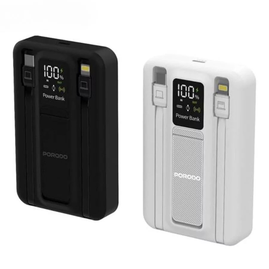 پاوربانک پرودو مدل PD-PBFCH080 ظرفیت10000میلی آمپر ساعت