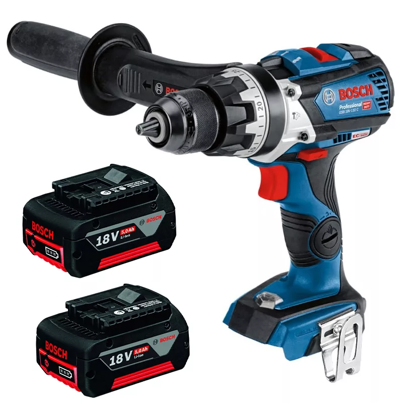 دریل پیچ گوشتی شارژی چکشی 13 میلی متری 18 ولت بوش مدل GSB 18 V -110 C Brushless Motor (5AH)