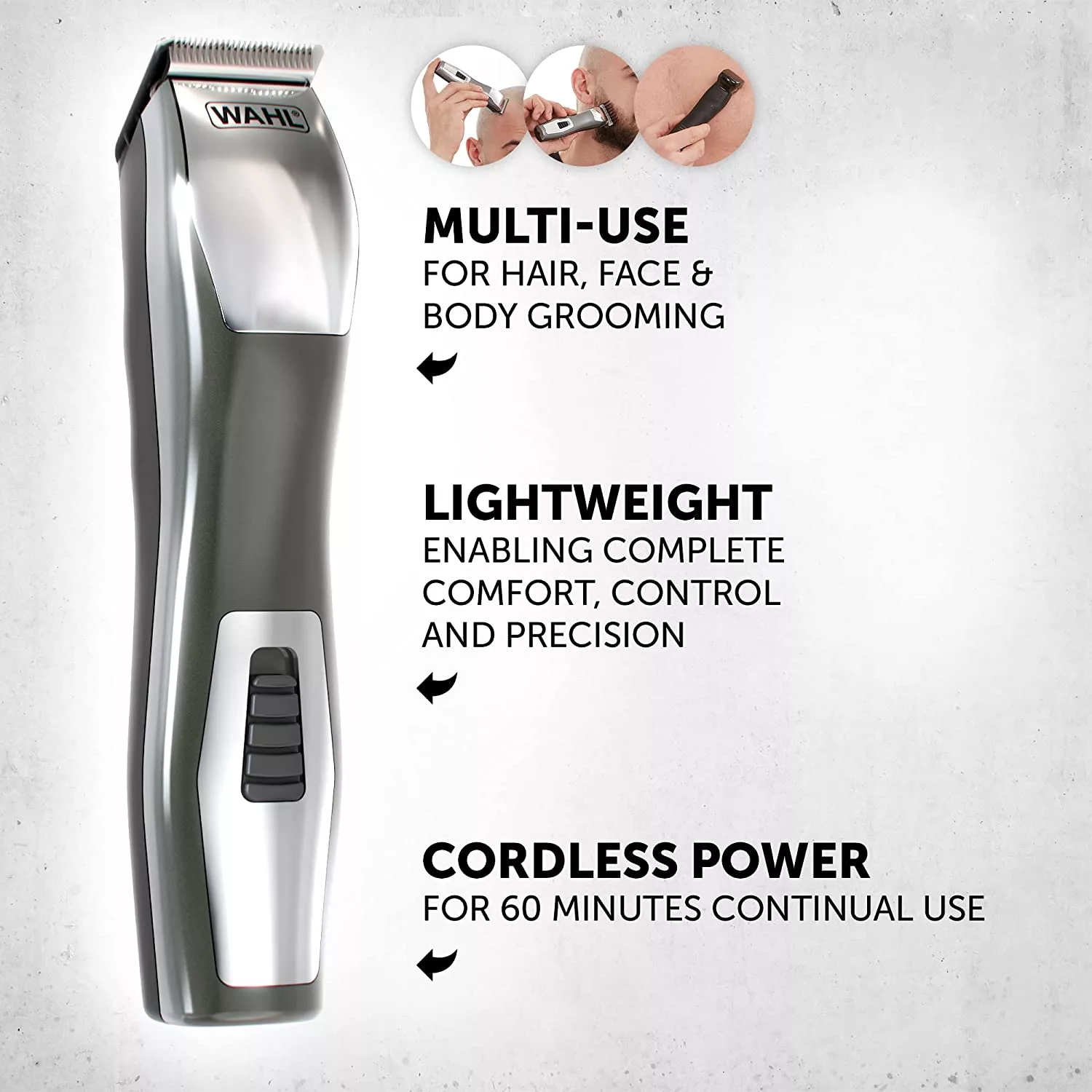 ست ماشین اصلاح موی صورت و بدن وال مدل Chromium 11-in-1 Multigroomer