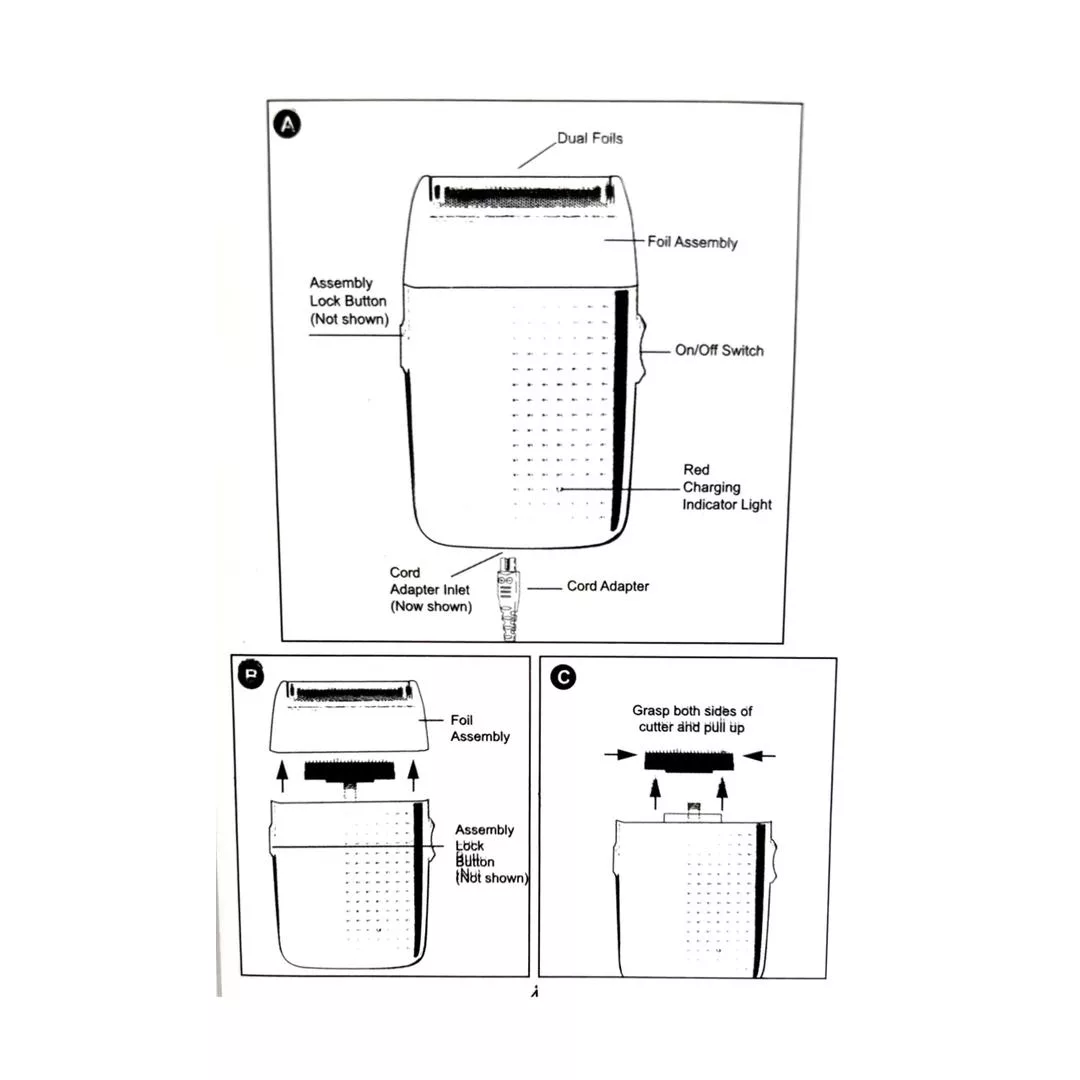 ماشین اصلاح صورت شارژی مدل ۱۹۰۰
