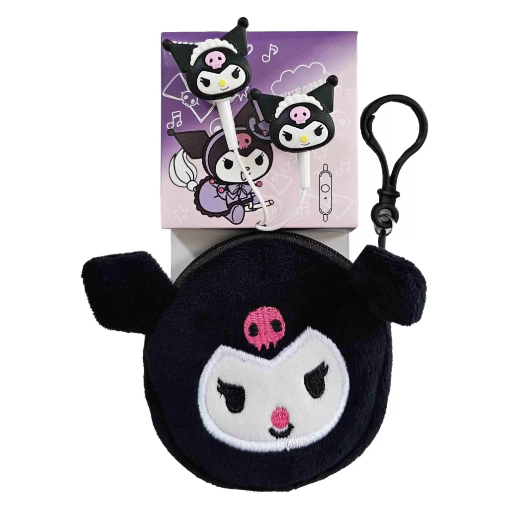 هندزفری طرح فانتزی کرومی کیوت به همراه کیف هندزفری