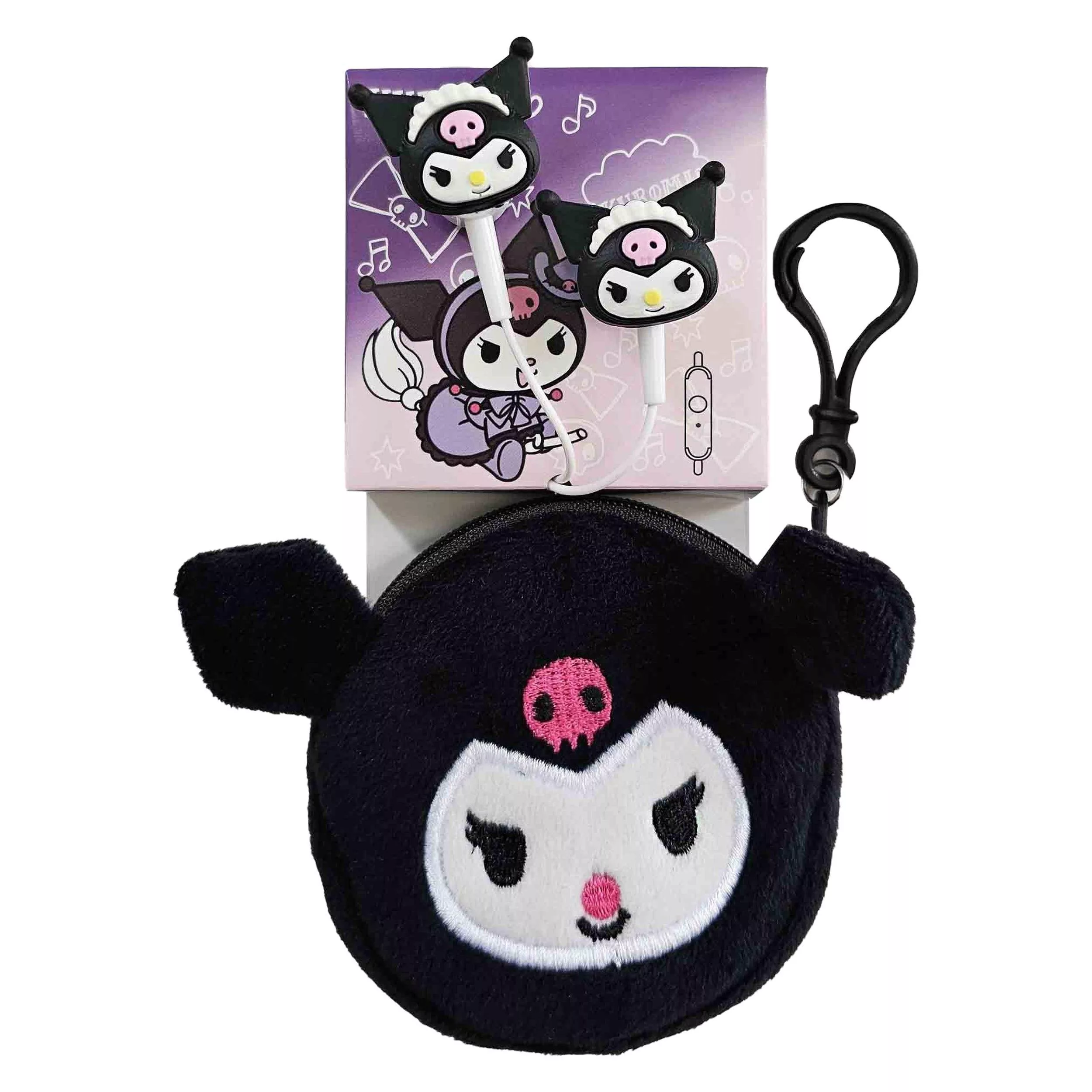 هندزفری طرح فانتزی کرومی کیوت به همراه کیف هندزفری