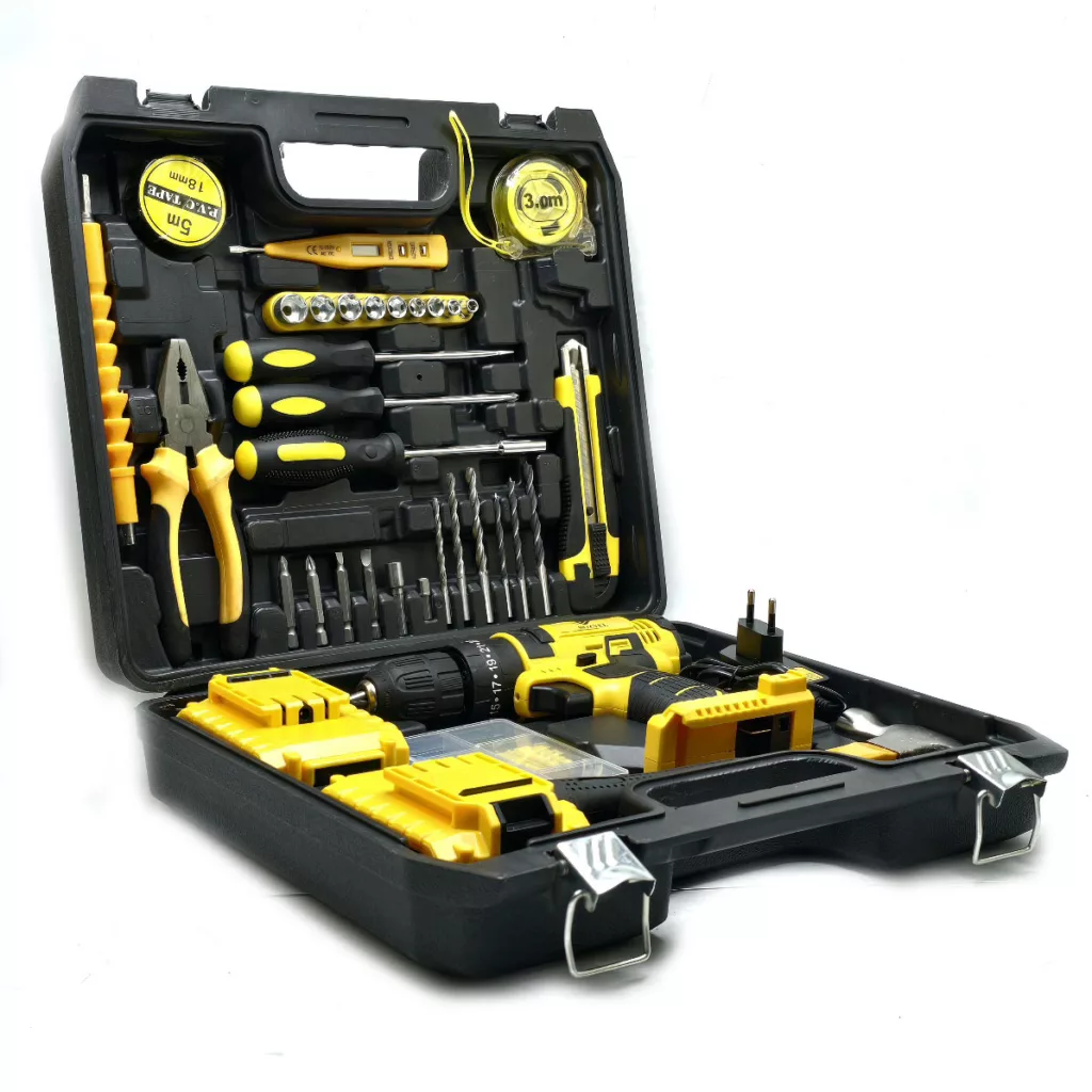 مجموعه 96 عددی دریل پیچ گوشتی شارژی چکشی بوزیل مدل 24V