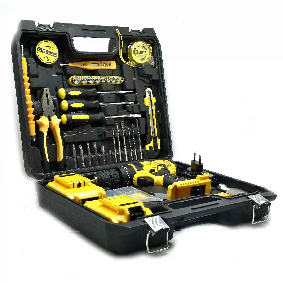 مجموعه 96 عددی دریل پیچ گوشتی شارژی چکشی بوزیل مدل 24V