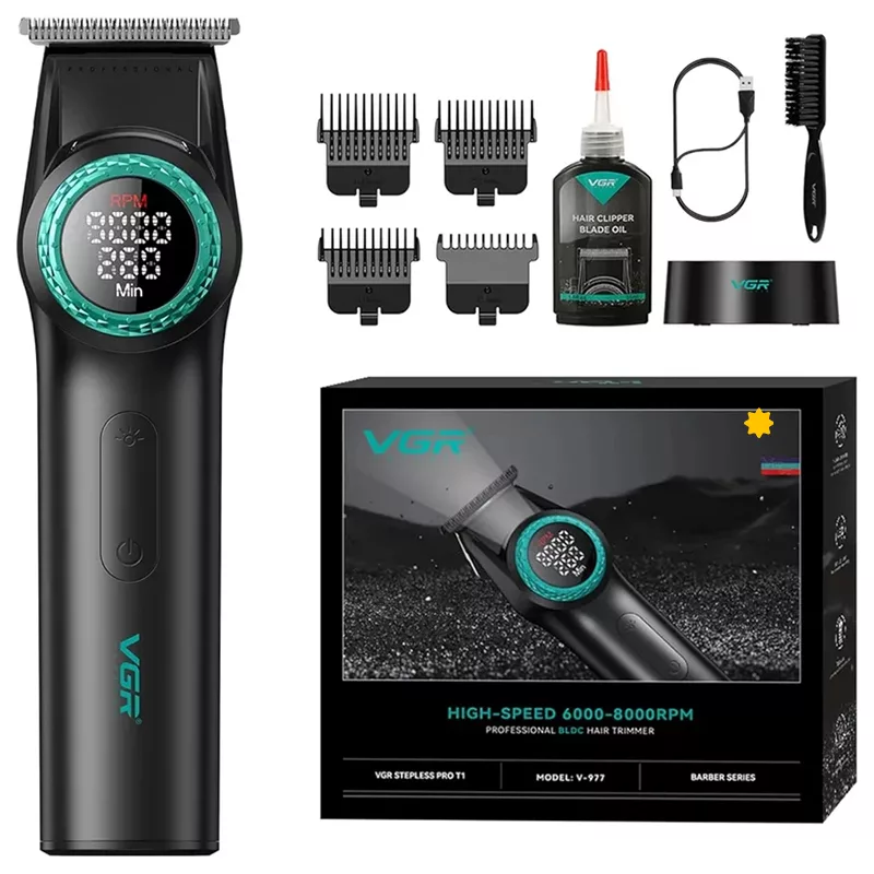 ماشین اصلاح موی سر و صورت شارژی وی جی ار مدل V-977 بسته دو عددی