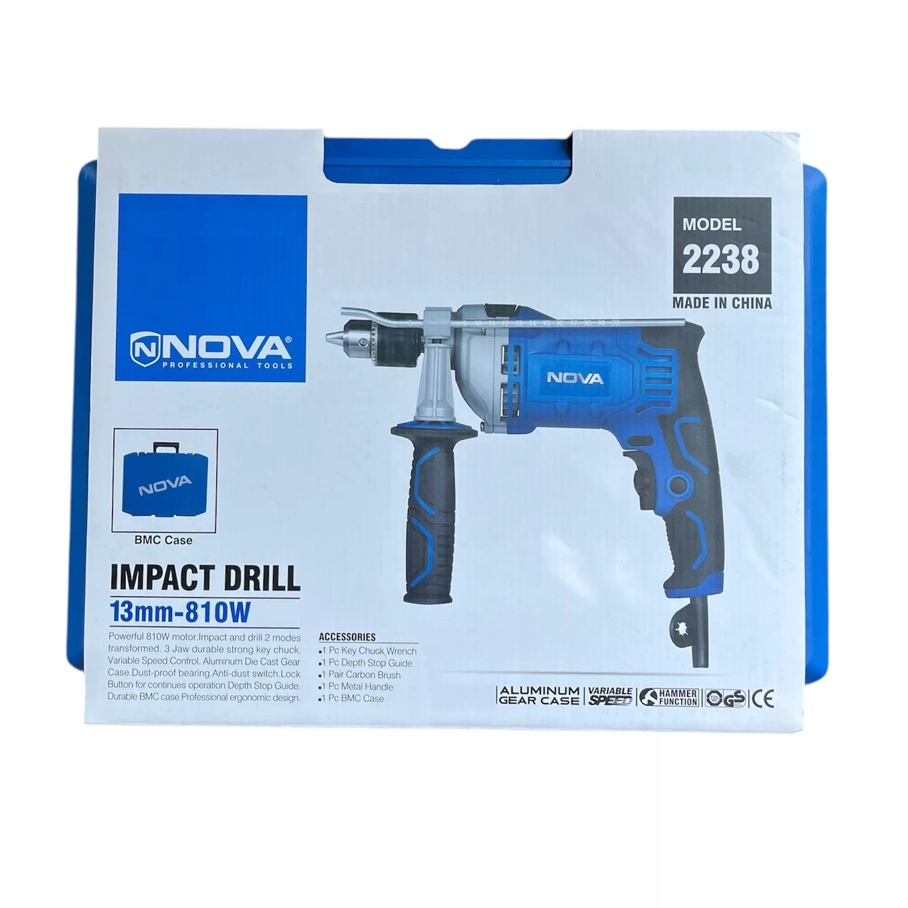 دریل گیربکسی ۸۱۰ وات نووا مدل 2238