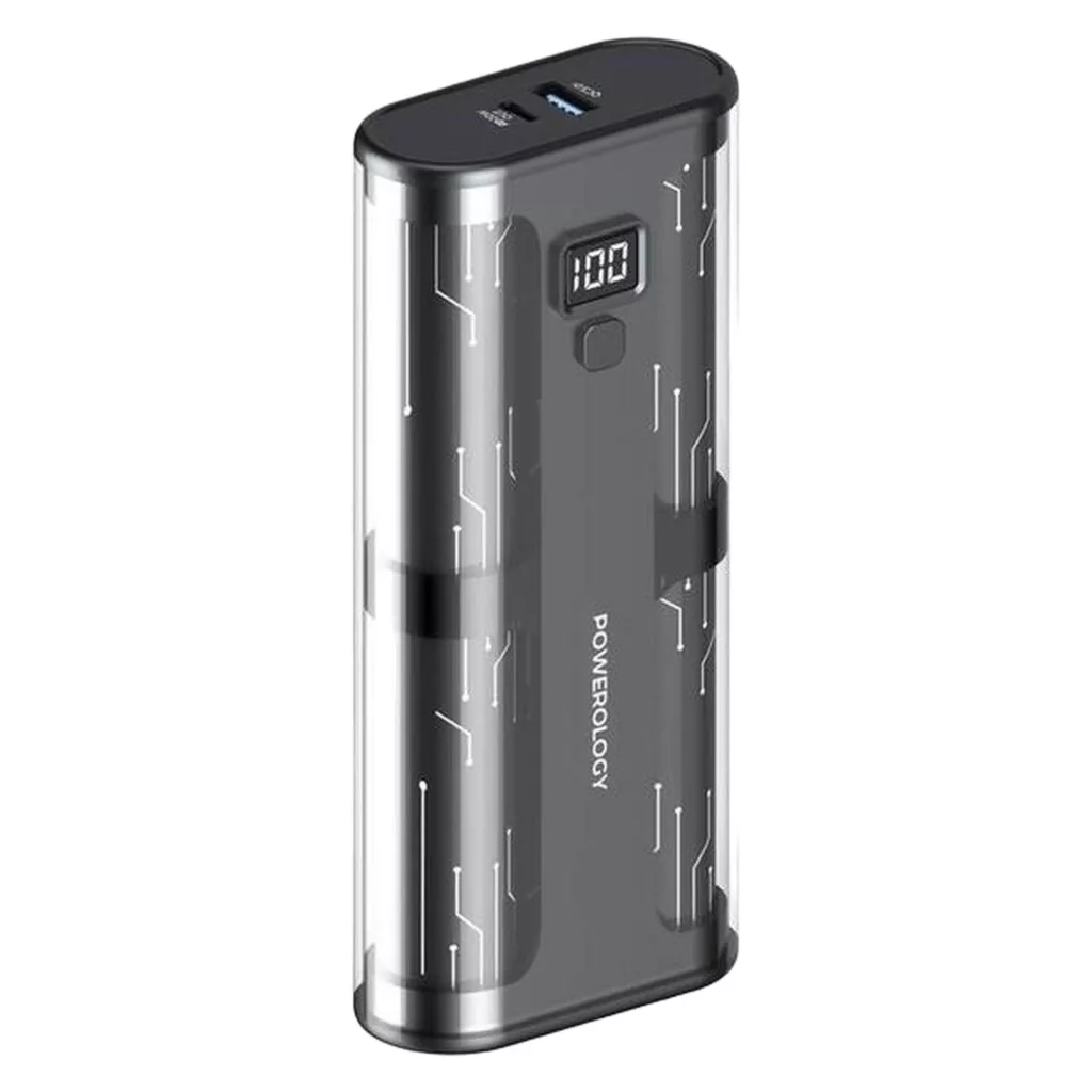 پاوربانک پاورلوژی مدل CRYSTALLINE ظرفیت 20000 میلی آمپر ساعت