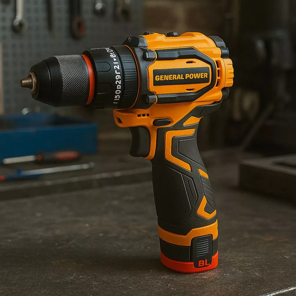 دریل پیچ گوشتی شارژی چکشی براشلس 10 میلی متری 24 ولت جنرال پاور کد 24-BL