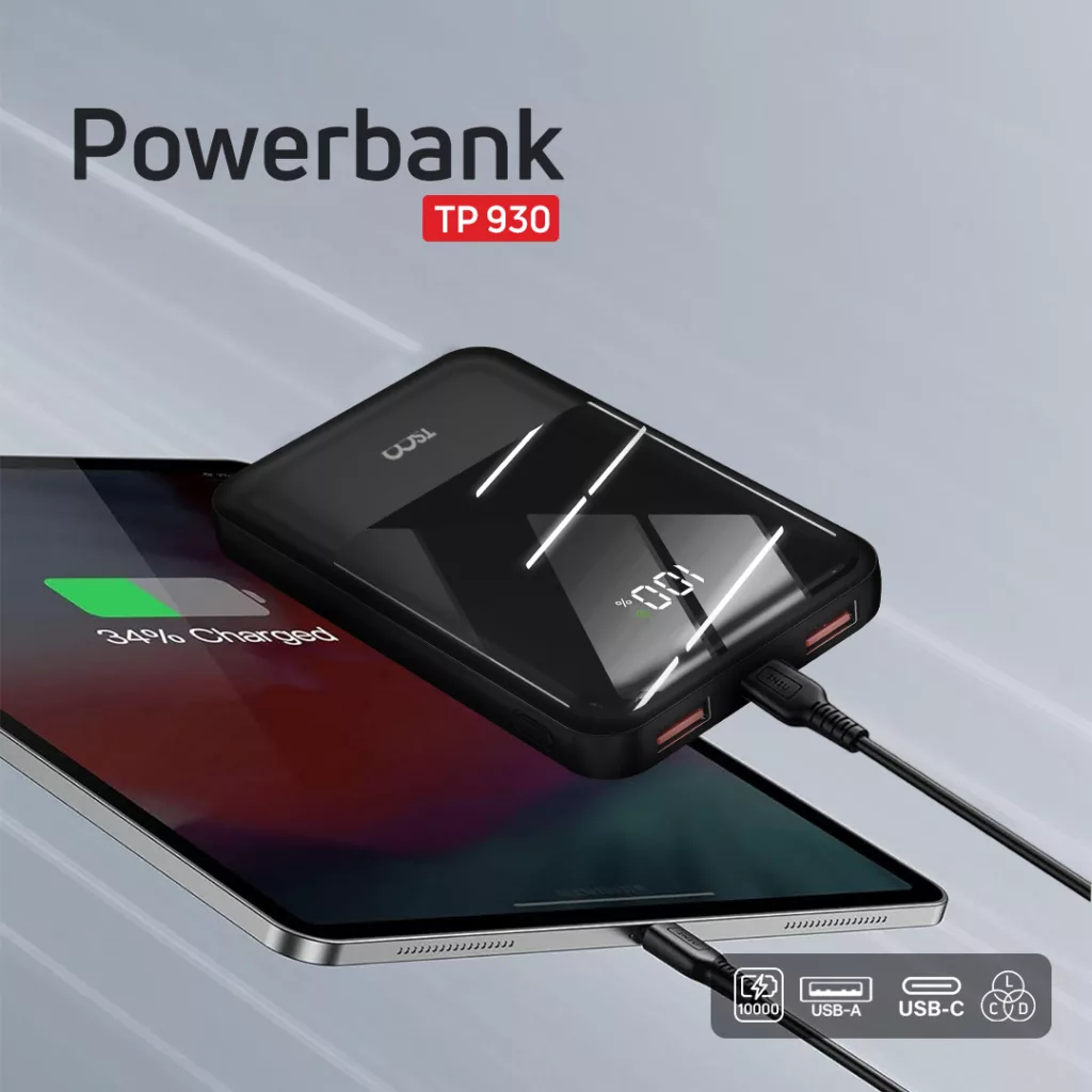 پاوربانک تسکو مدل TP 930 ظرفیت 10000 میلی آمپر ساعت