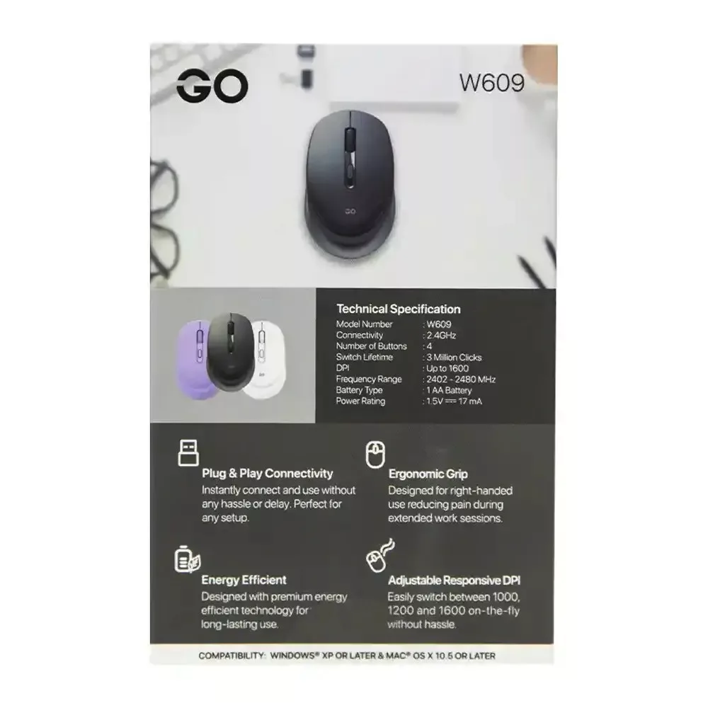 ماوس بی سیم فنتک مدل W609