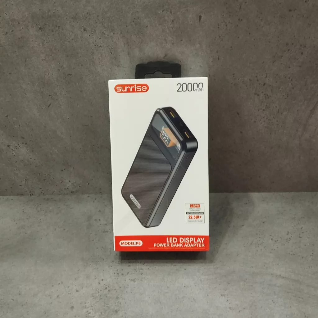 پاوربانک سانرایز مدل p8 ظرفیت 20000 میلی آمپر ساعت