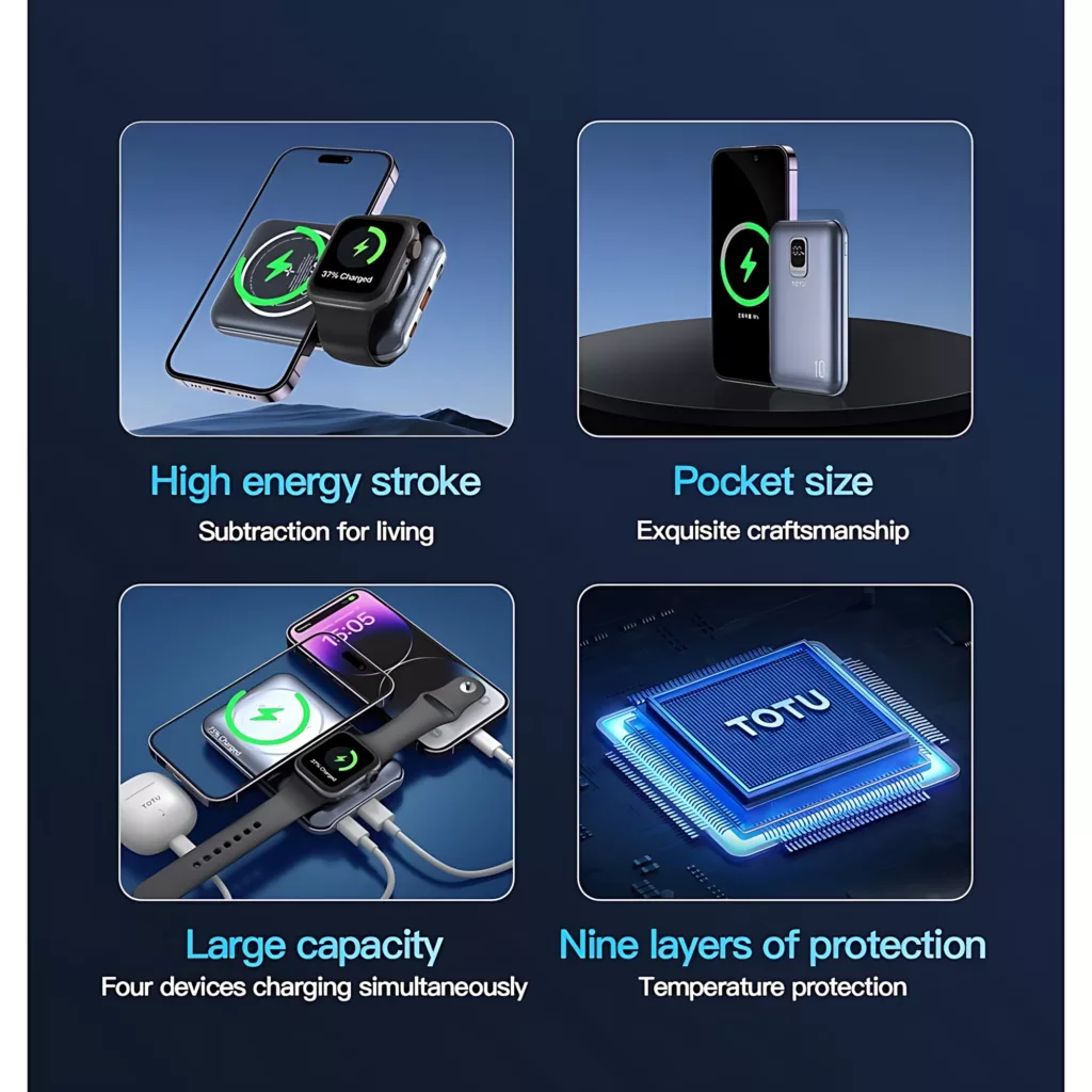 پاوربانک توتو مدل PB-1-W ظرفیت 10000 میلی آمپرساعت