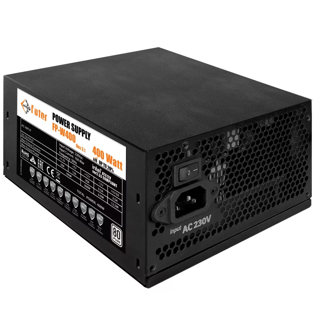 منبع تغذیه کامپیوتر 400 وات فاطر مدل FP-W400 80Plus 400W