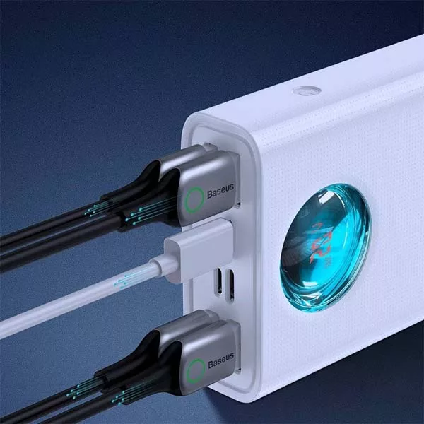 پاوربانک بیسوس مدل PPLG000102 با ظرفیت 30000 میلی آمپر بر ساعت