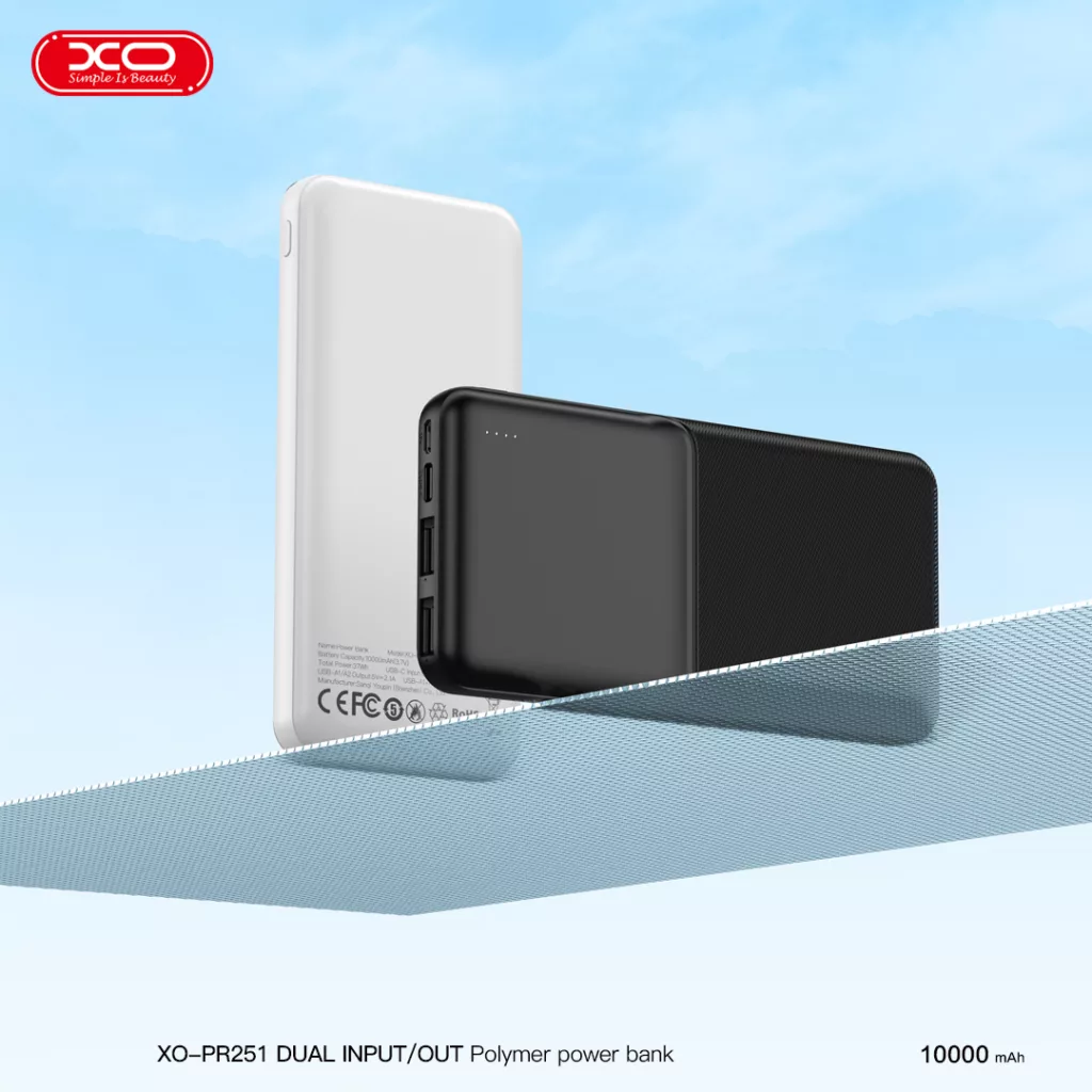 پاوربانک ایکس او مدل PR251 ظرفیت 10000 میلی آمپر ساعت