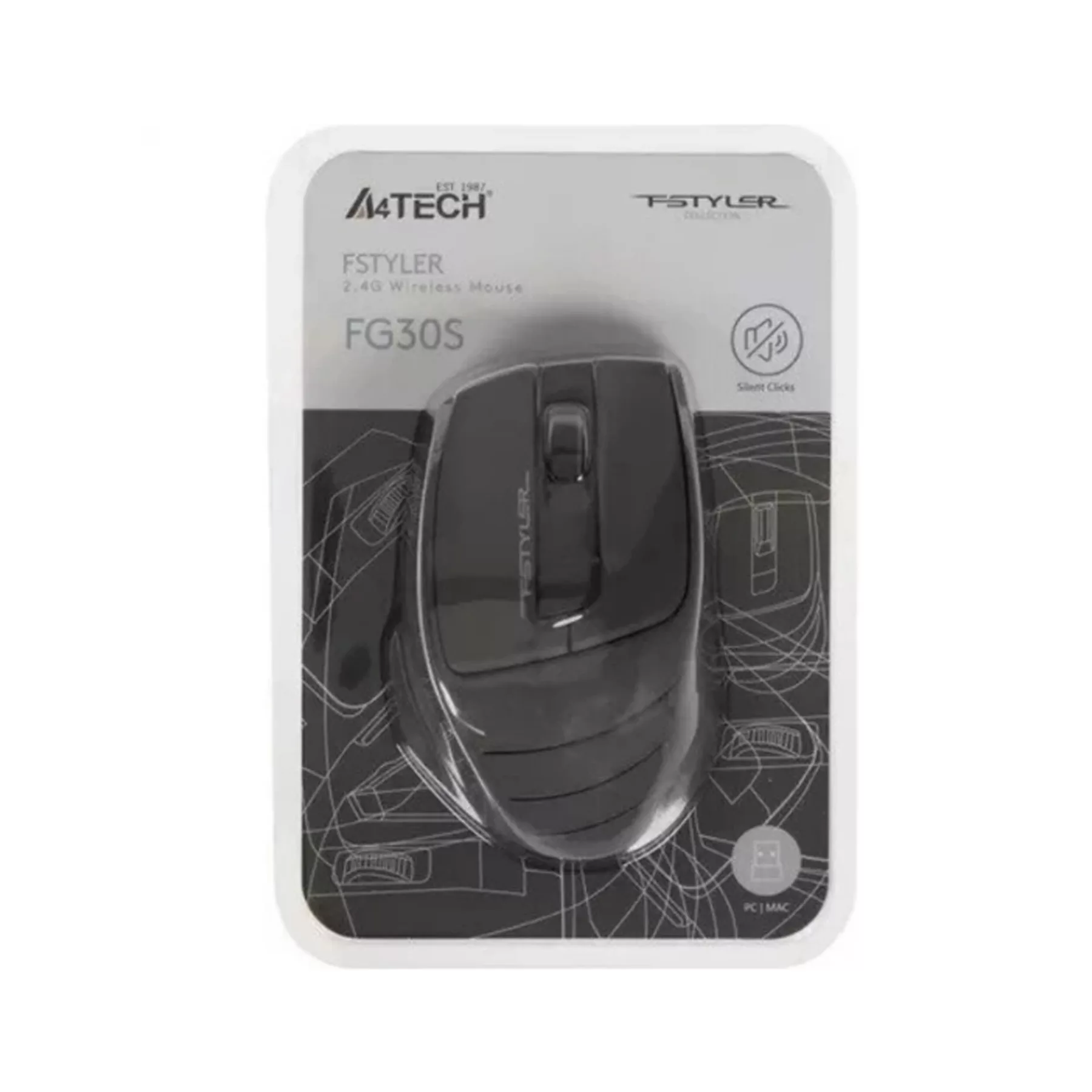 ماوس بی سیم ای فورتک مدل FStyler FG30S