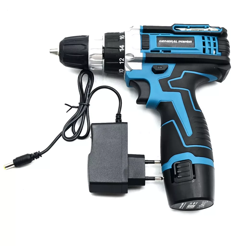 دریل پیچ گوشتی شارژی سه نظام 10 میلی متری 18 ولت جنرال پاور مدل CORDLESS-DRILL