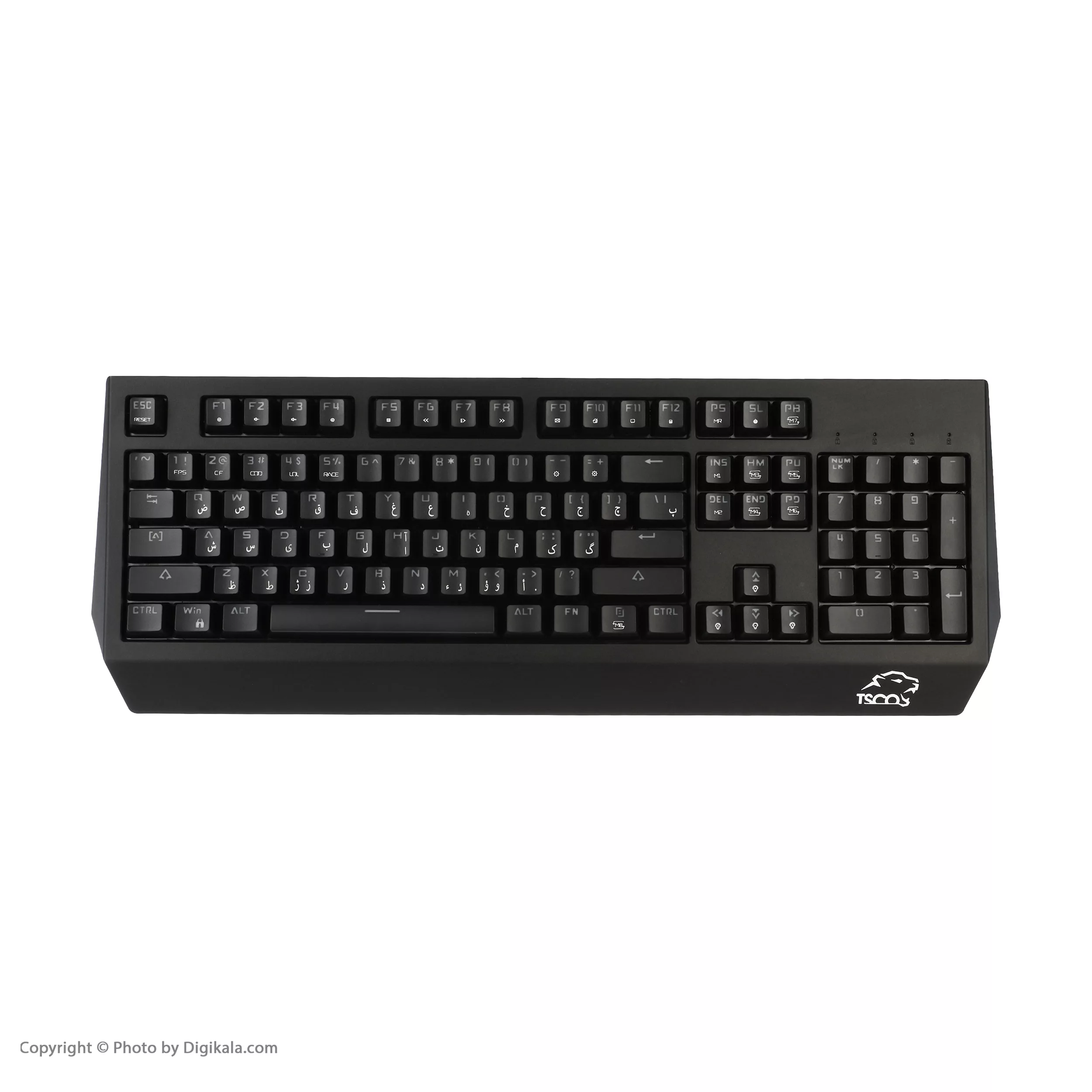 کیبورد مخصوص بازی تسکو مدل GK 8127، سوییچ مکانیکال قهوه ای، Full-Size، نورپردازی RGB