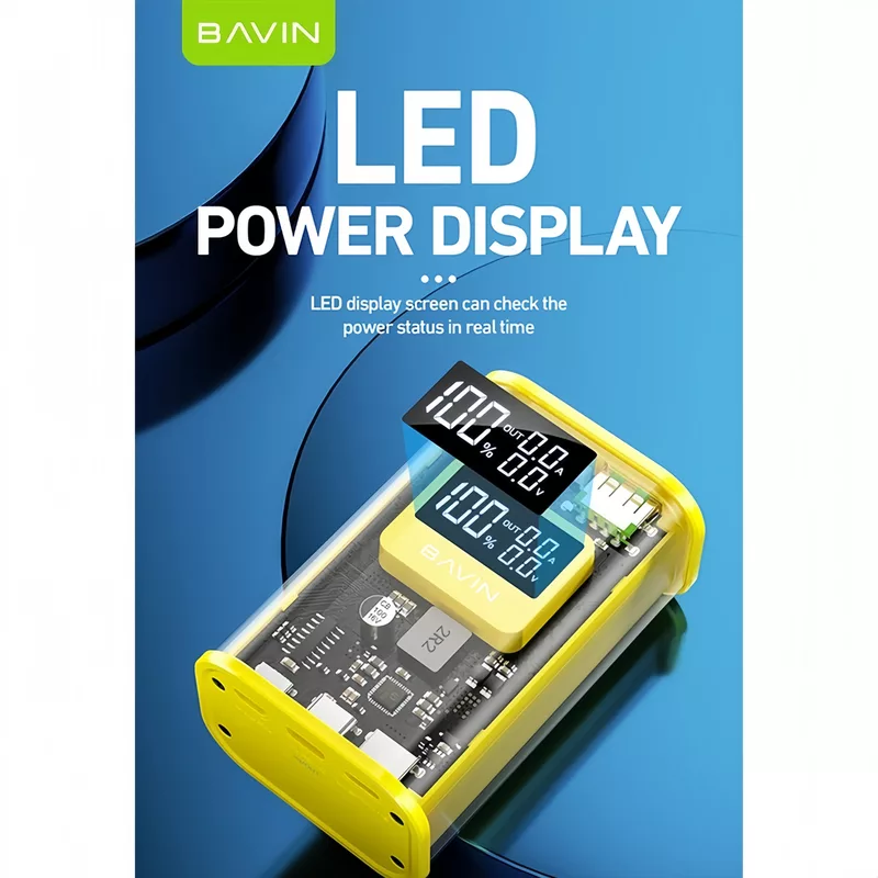 پاوربانک باوین مدل PC1011S ظرفیت 10000 میلی آمپرساعت