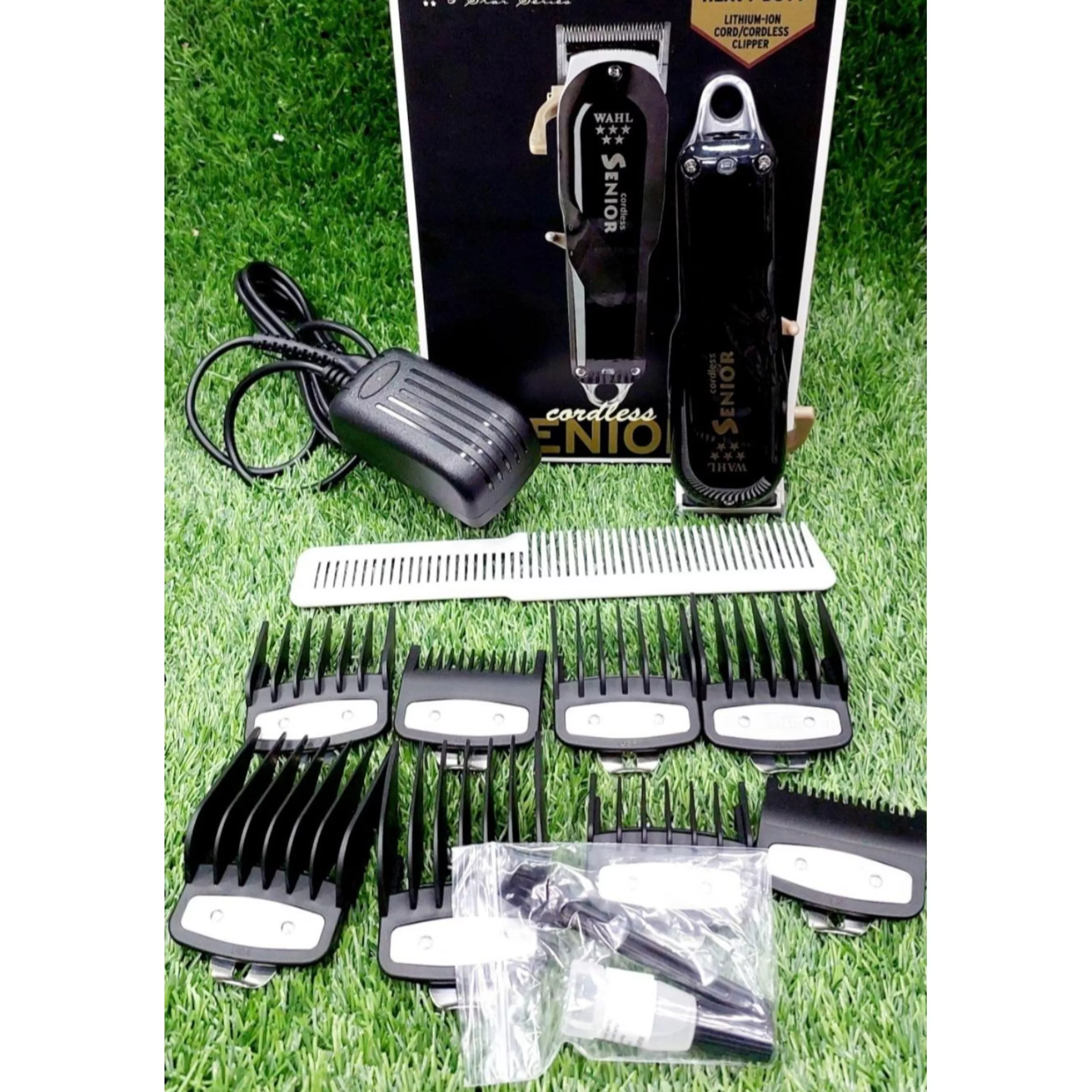 ماشین اصلاح موی سر و صورت وال پروفشنال مدل  cordless senior به همراه شانه اصلاح بسته 8 عددی