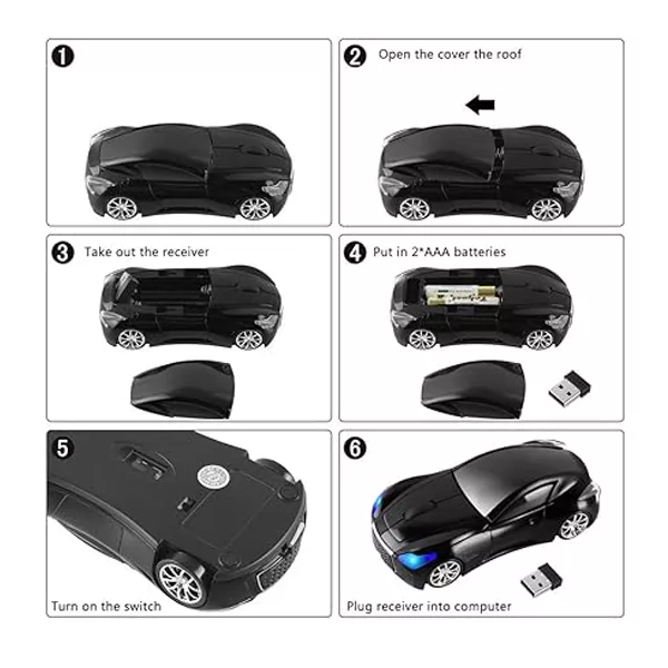 ماوس بی سیم مخصوص بازی طرح ماشین