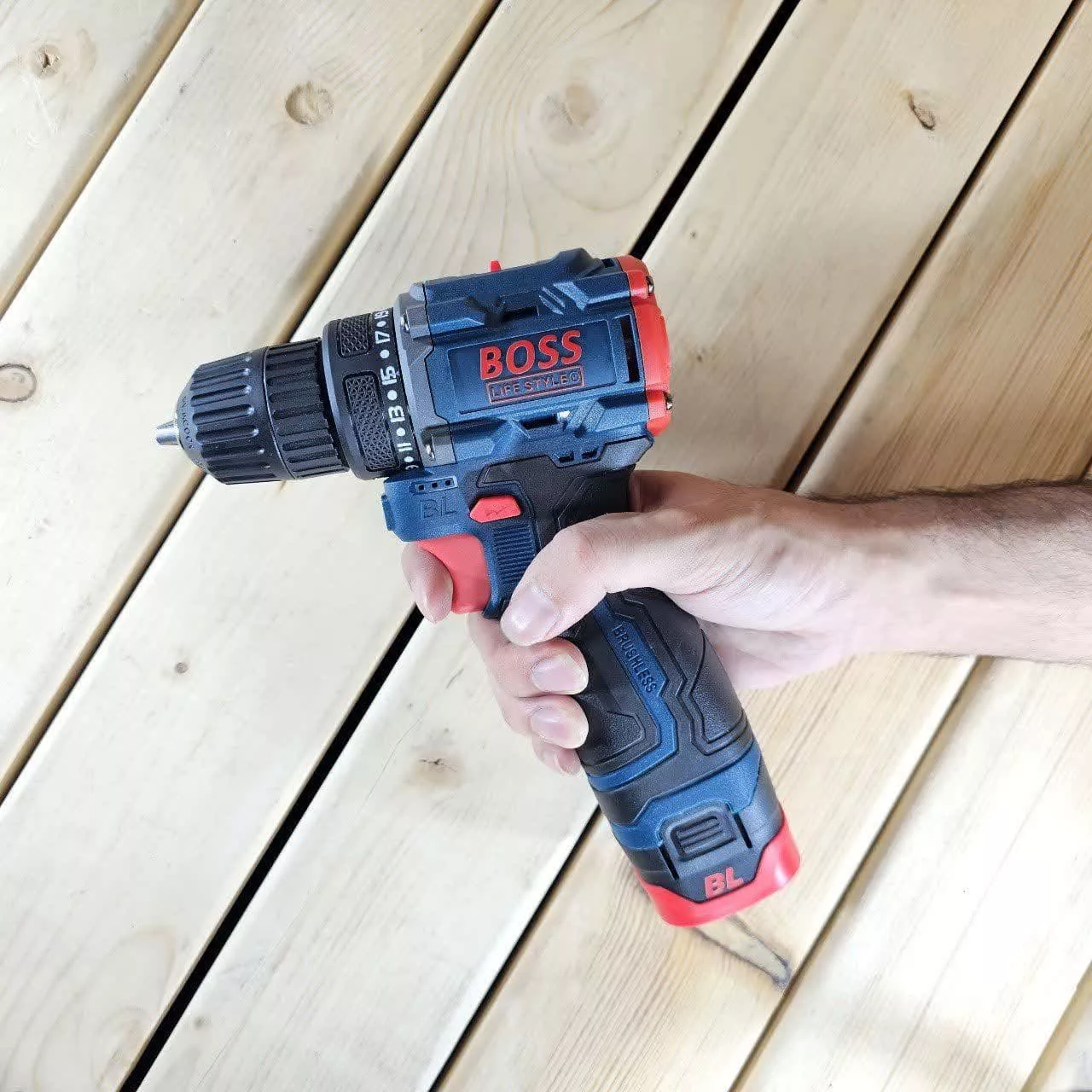 دریل پیچ گوشتی شارژی باس مدل BRUSHLESS