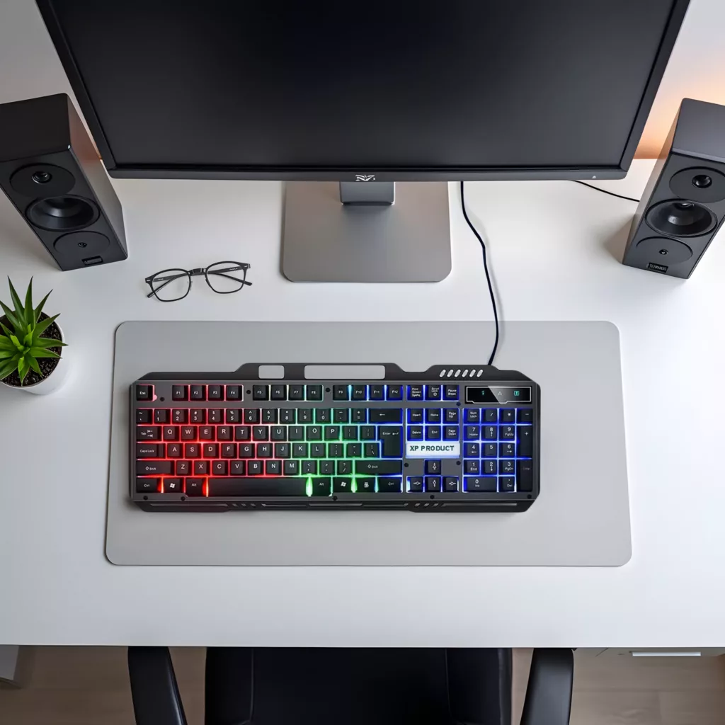 کیبورد گیمینگ ایکس پی-پروداکت مدل XP-10200K، سوییچ هیبریدی، Full-size، نورپردازی RGB