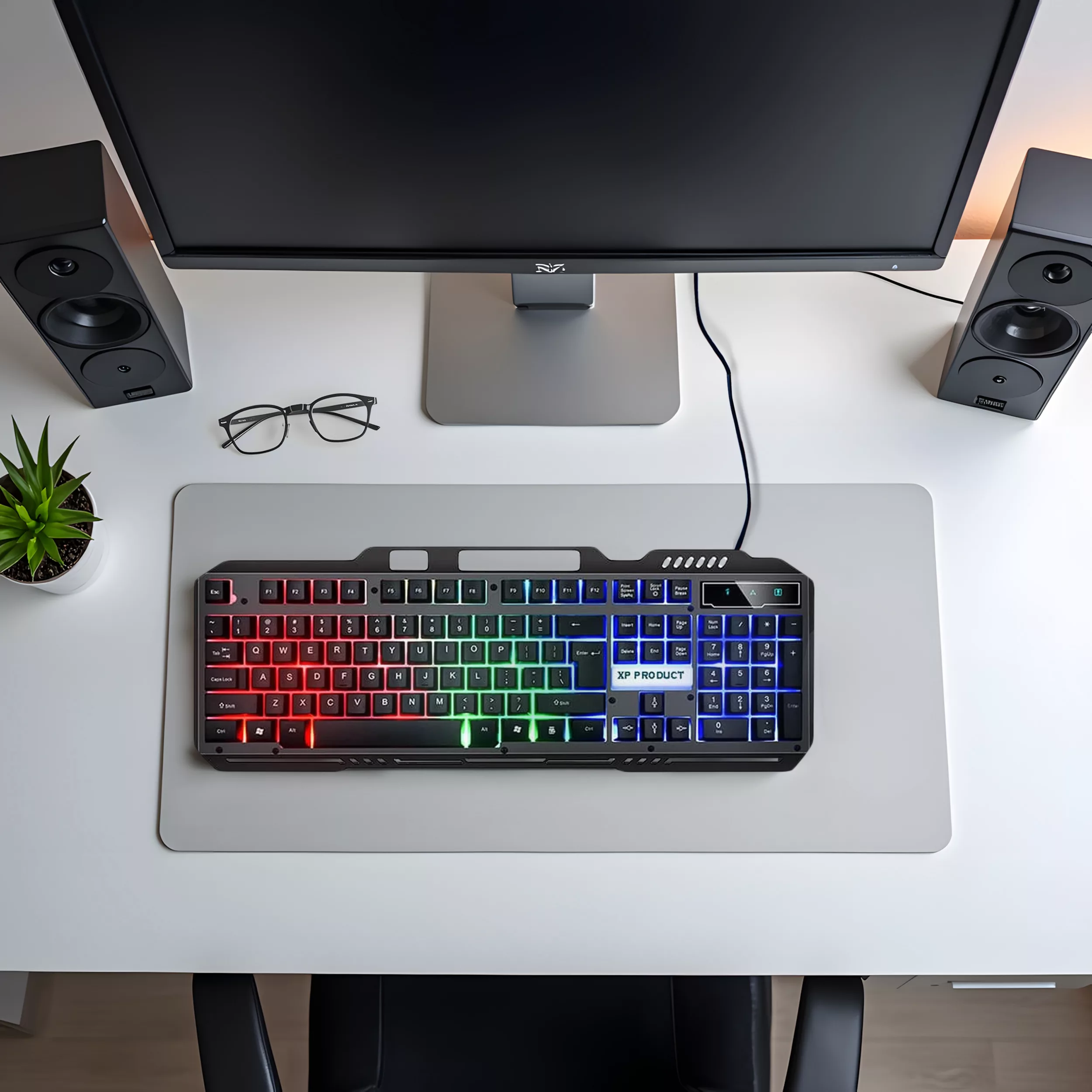 کیبورد گیمینگ ایکس پی-پروداکت مدل XP-10200K، سوییچ هیبریدی، Full-size، نورپردازی RGB