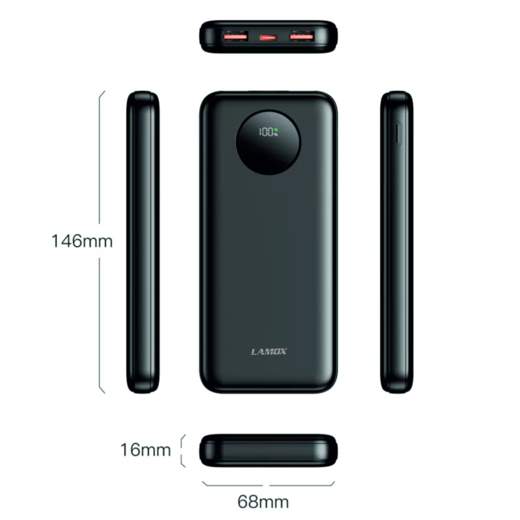 پاوربانک لاموکس مدل AD-P21 ظرفیت 10000 میلیآمپرساعت