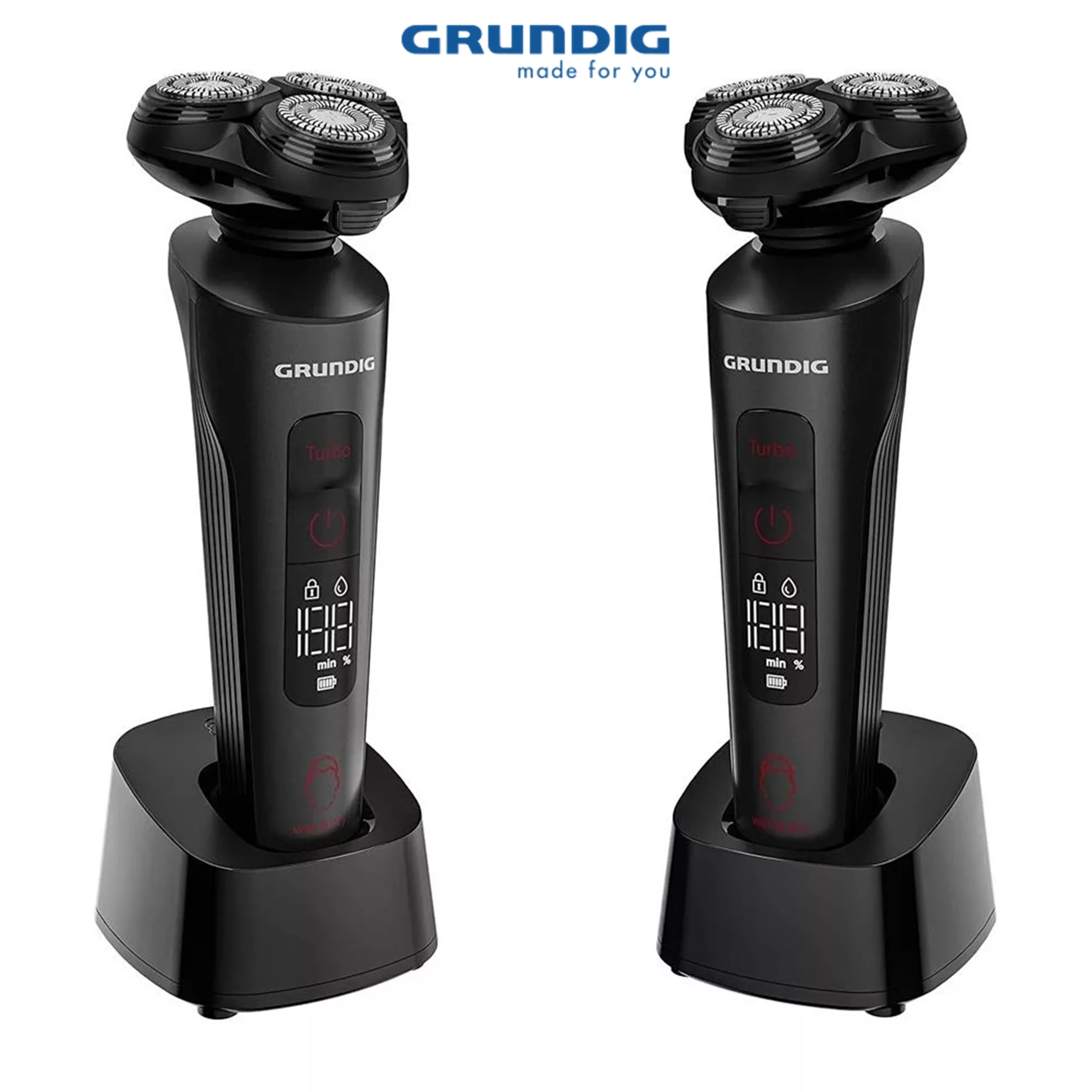 ماشین اصلاح موی صورت شارژی گروندیگ مدل MS 9130 به همراه مو زن گوش و بینی گروندیگ مدل MT 3810