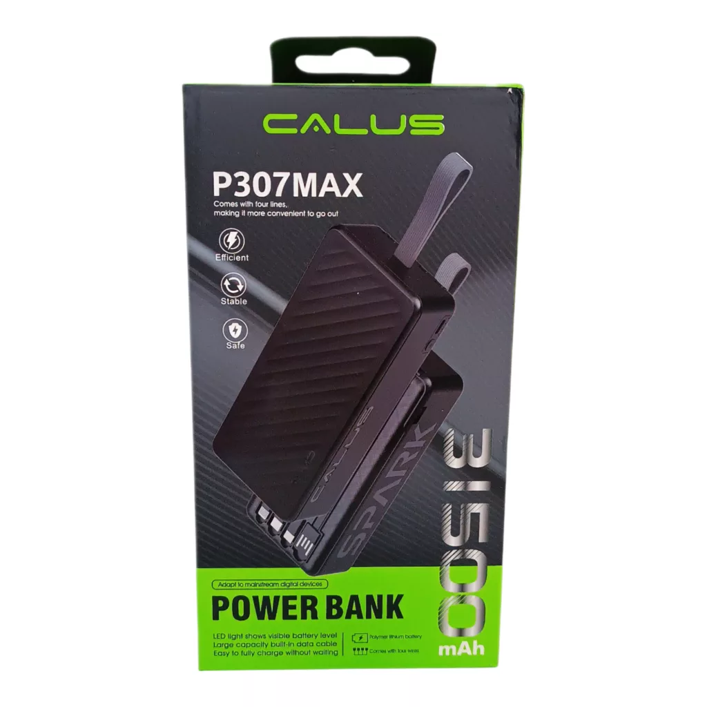 پاور بانک کالوس مدل p307 MAX ظرفیت 31500 میلی آمپر ساعت