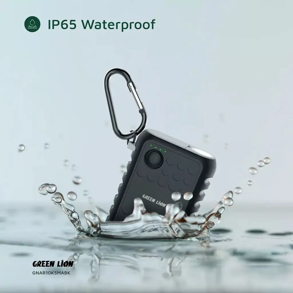 پاوربانک گرین لاین مدل GNAR10K5MABK ظرفیت 10050 میلی آمپر ساعت