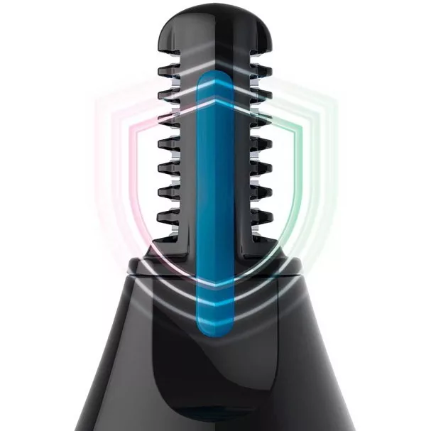 ماشین اصلاح موی سر و صورت فیلیپس مدل 5000 به‌همراه موزن بینی pro، اصلاح به صورت حجم‌زن، ضد آب، منبع انرژی باتری قابل شارژ، تکنولوژی اصلاح به صورت برش مستقیم، مدت زمان شارژ سریع 5 دقیقه و مدت زمان استفاده پس از شارژ 80 دقیقه، به‌همراه شارژر، کیف نگهداری