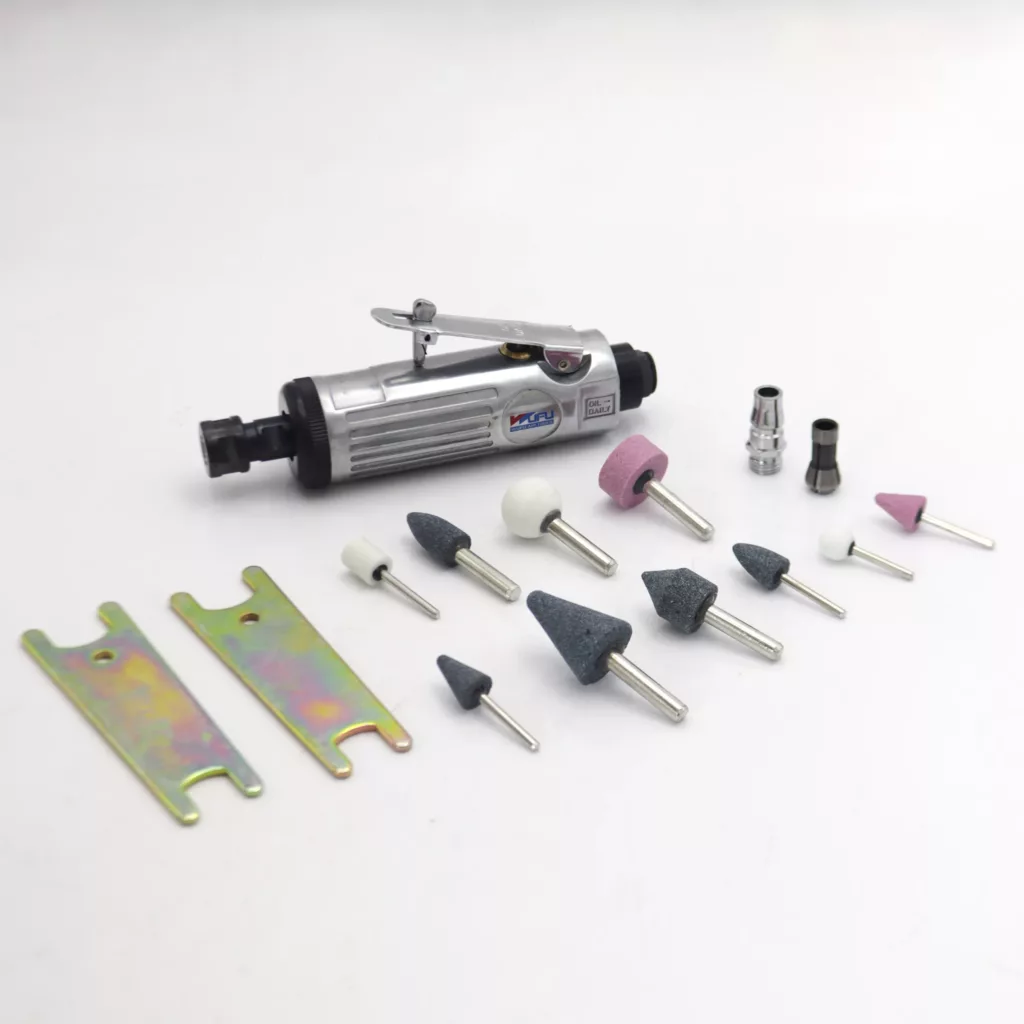 کیت فرز انگشتی بادی ووفو مدل YP-WF-005 مجموعه 16 عددی