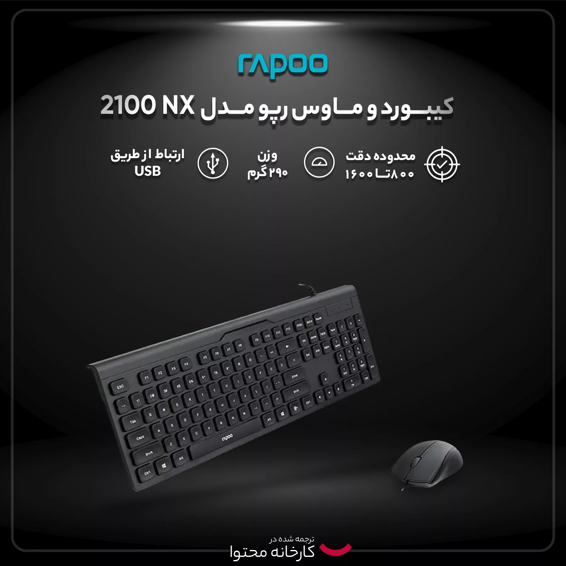 کیبورد و ماوس رپو مدل NX 2100