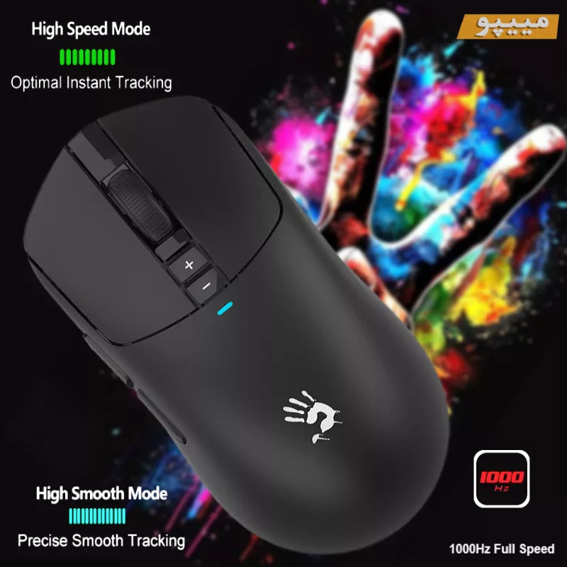 ماوس گیمینگ دوگانه بی‌سیم و باسیم بلادی مدل R_72_ULTRA_DUAL