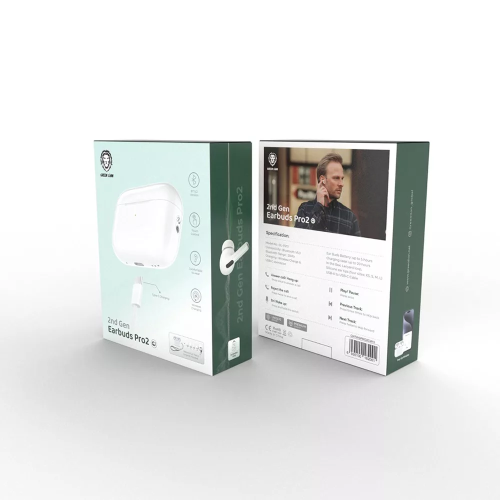 هدفون بلوتوثی گرین لاین مدل Earpuds Pro 2