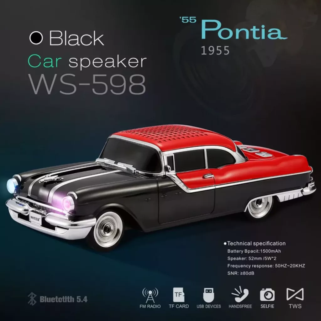 اسپیکر بلوتوثی قابل حمل وستر مدل WSTER WS -598 طرح شورلت