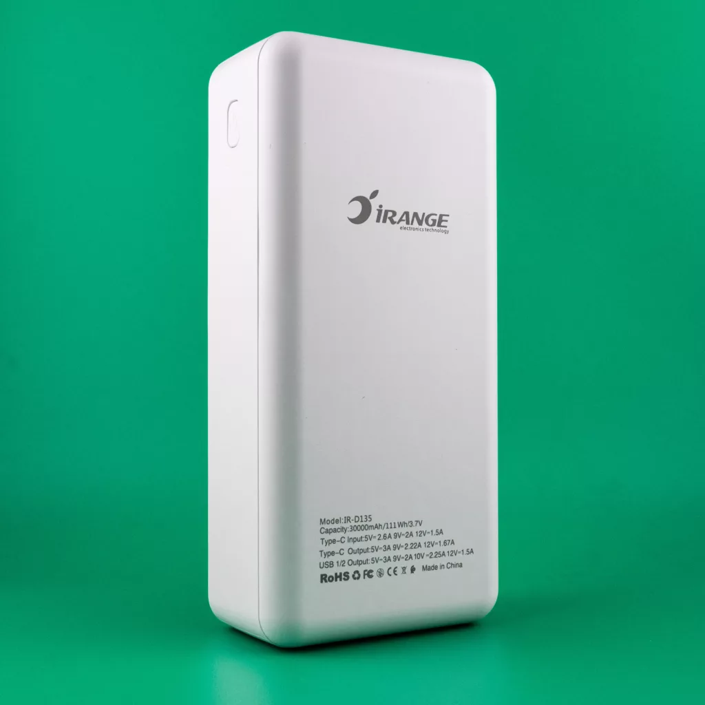 پاوربانک آیرنج مدل IR - D135 ظرفیت 30000 میلی‌آمپرساعت